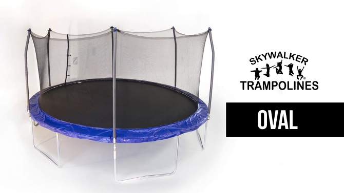 Skywalker Trampolines 17' Oval Trampoline with Enclosure - Blue, 2 of 8, play video